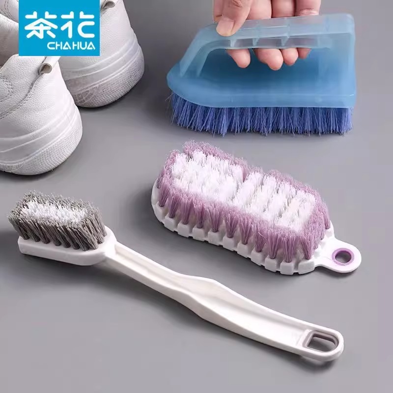 茶花刷子硬毛塑料家用板刷长柄衣服清洁刷洗衣刷毛刷子鞋子鞋刷子