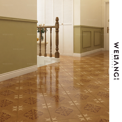 法式复古木纹砖客卧室别墅