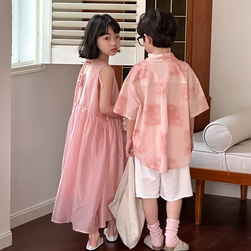 纯棉兄妹装韩版夏季姐弟装