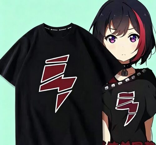 BanG Dream美竹兰同款cos衣服纯棉T恤动漫二次元痛衣Afterglow