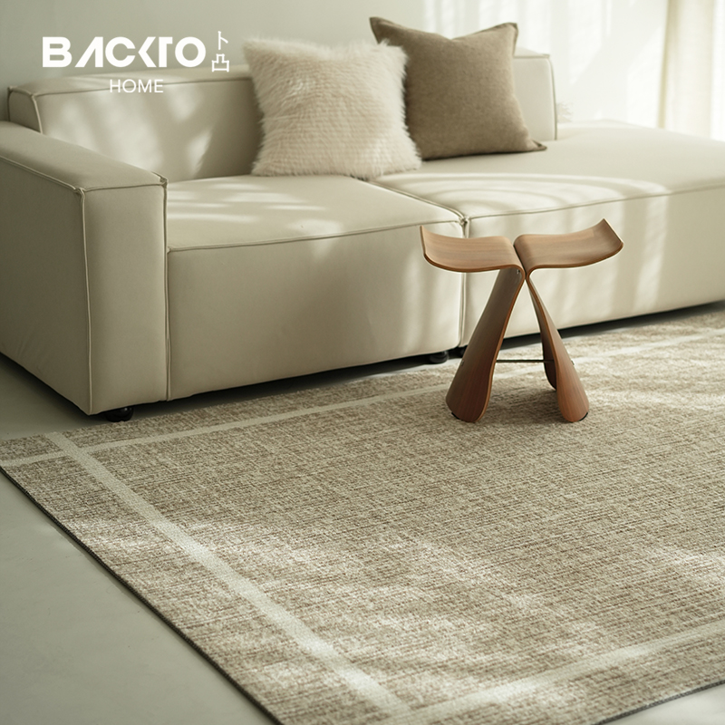 BACKTO卜凸家居现代侘寂风羊毛地毯轻奢客厅沙发茶几毯卧室床边毯