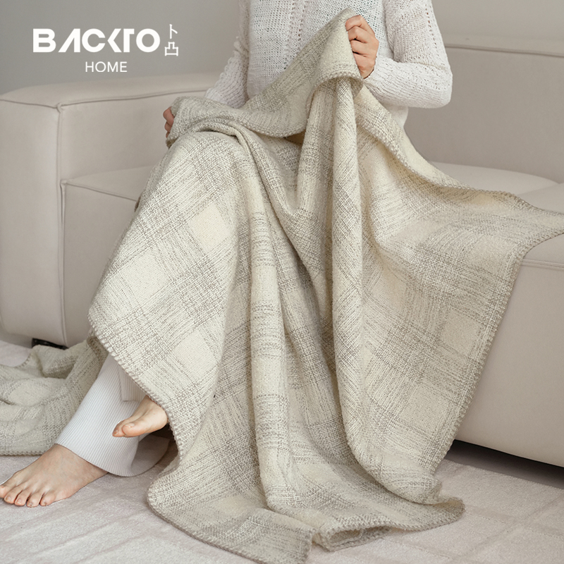 BACKTO卜凸高级客厅沙发毯羊毛毯