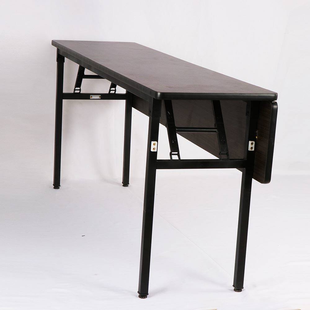 厂家定制板式挡板木纹三胺板桌面折叠会议桌子结实耐用