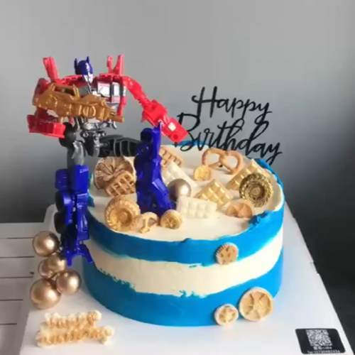 变形金刚拼装机器人擎天柱蛋糕装饰摆件大黄蜂男孩娃娃儿童装扮
