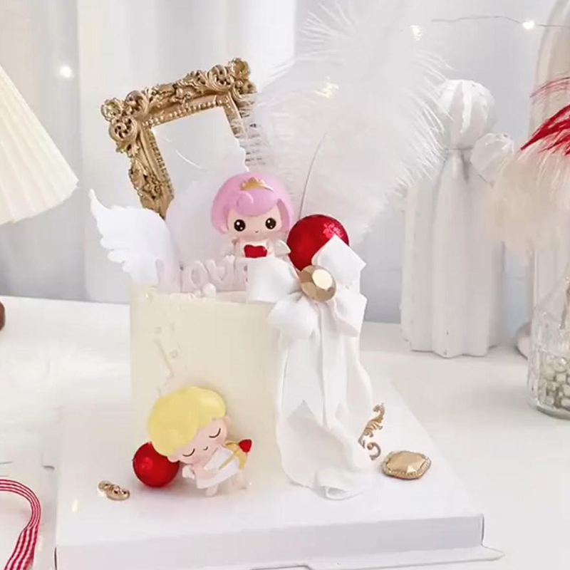 爱神丘比特蛋糕摆件小天使卡通可爱娃娃爱心公仔装饰烘焙插件装扮
