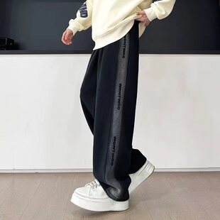 中大童秋冬加绒裤子男童时尚帅气运动裤青少年冬季休闲裤学生长裤