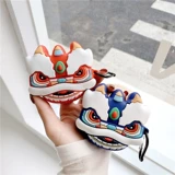 Chaoku China Wind Struck Red Blue Lion Dance Lion подходит для Airpods3 защитных крышков Airpods Третий генерации Apple Airpods2 Generation Pro Wireless Bluetooth Cover Cover Cover Shell Shell