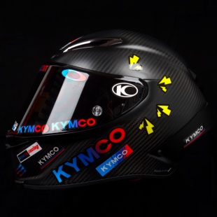 光阳S350 AK550 踏板 改装 头盔贴 车身 尾箱 风挡 镜片反光贴纸