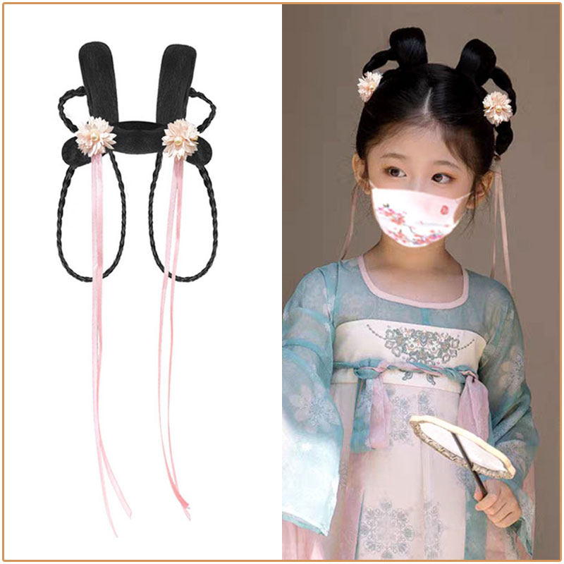 古风女童汉服头饰发夹发包儿童古典舞蹈演出发饰古装假发配饰发髻,饰品/流行首饰/时尚饰品新,发饰,淘宝优惠券,粉丝福利购,淘宝优惠卷
