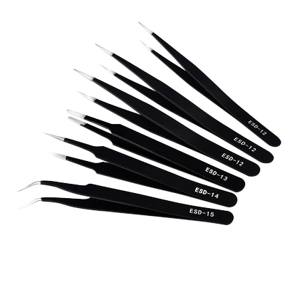 黑色不锈钢防静电镊子套装