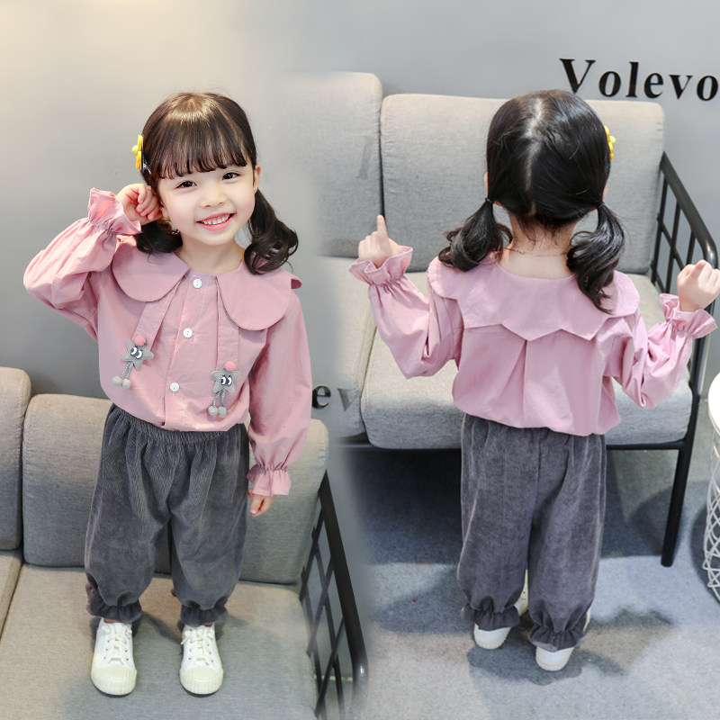 女童春装套装洋气时髦2026春秋季新款纯棉一岁女宝宝小童秋两件套