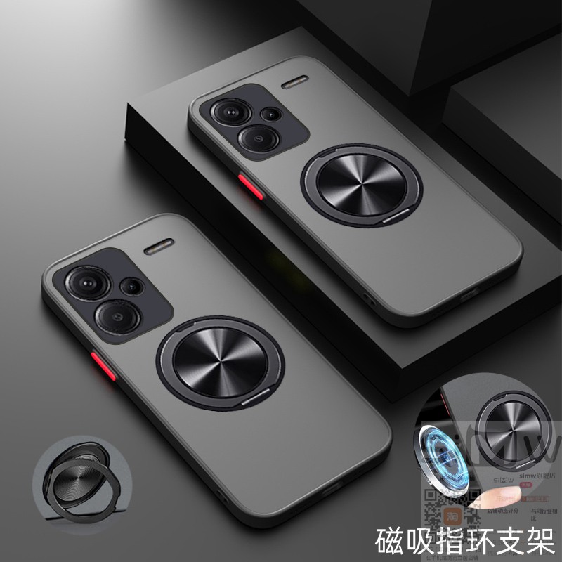 适用于红米note13pro+手机壳小米Redmi note13por十磁吸支架保护套5G全包镜头redmi透明note磨砂13新款por加