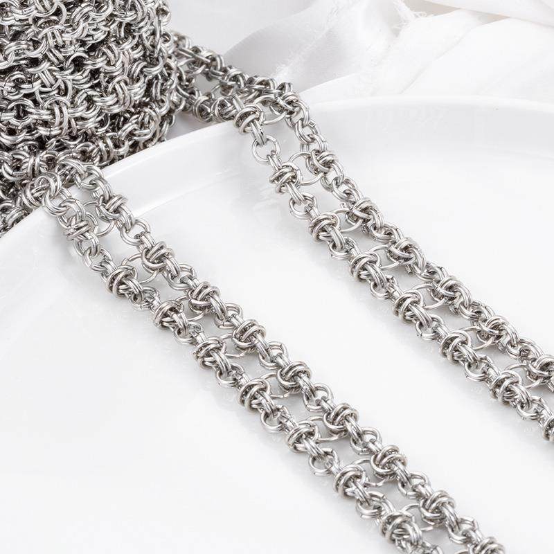 双排手工链不锈钢链条配饰嘻哈欧美风饰品配件精美时尚链