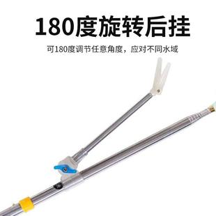 地插支架垂钓用品鱼竿支架插地款双炮台支架渔具配件鱼竿支架