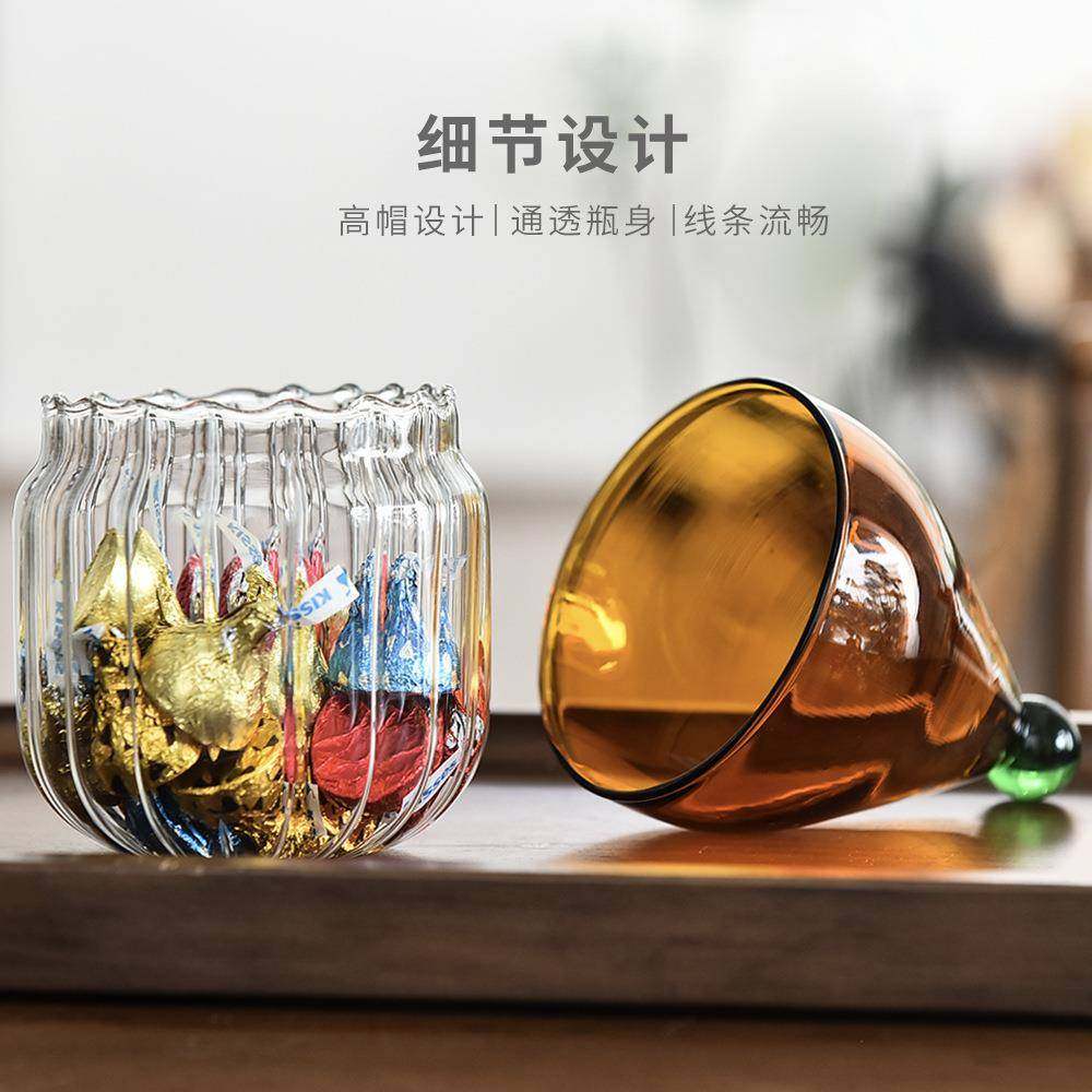 圣诞帽糖果罐高颜值彩色糖罐带盖子厨房收纳瓶糖果杯子创意摆件,家居饰品,储物罐,淘宝优惠券,粉丝福利购,淘宝优惠卷