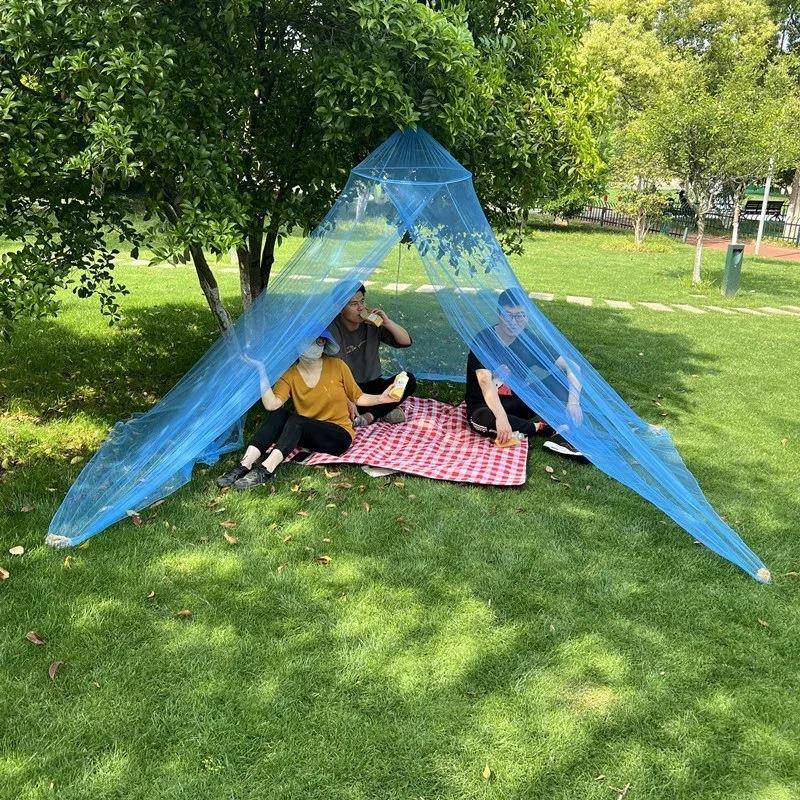 跨境出口室内床帘床幔穹顶户外蚊帐便携免安装可折叠网罩野营旅游