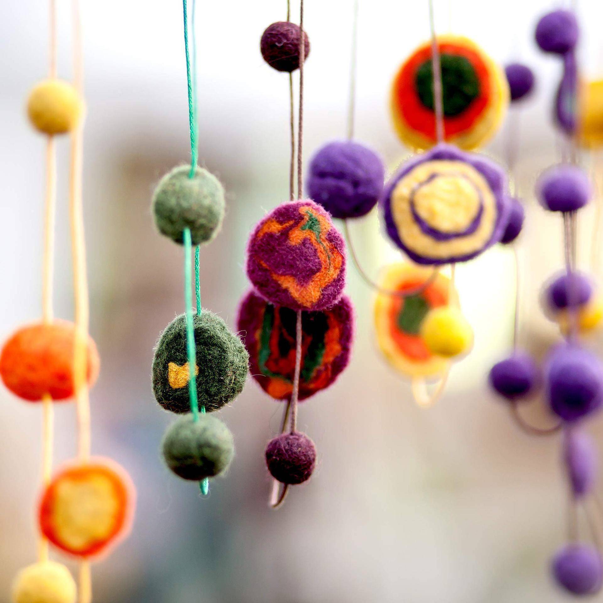 羊毛毡戳戳乐25色彩色羊毛条针毡湿毡手工制作材料包工具套装