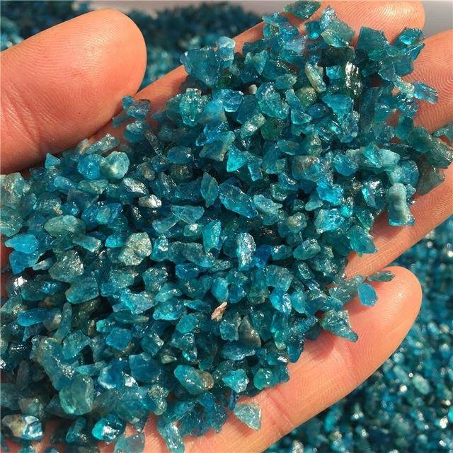 天然磷灰石碎石原色水晶碎石装修装饰花盆鱼缸造景铺底