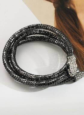 欧美新款个性创意另类蛇形镂空项链女潮酷街拍朋克个性嘻哈风项饰