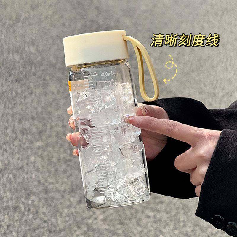 新款耐高温女高颜值刻度杯带茶隔泡茶大容量水杯杯子高硼硅玻璃杯,餐饮具,玻璃杯,淘宝优惠券,粉丝福利购,淘宝优惠卷