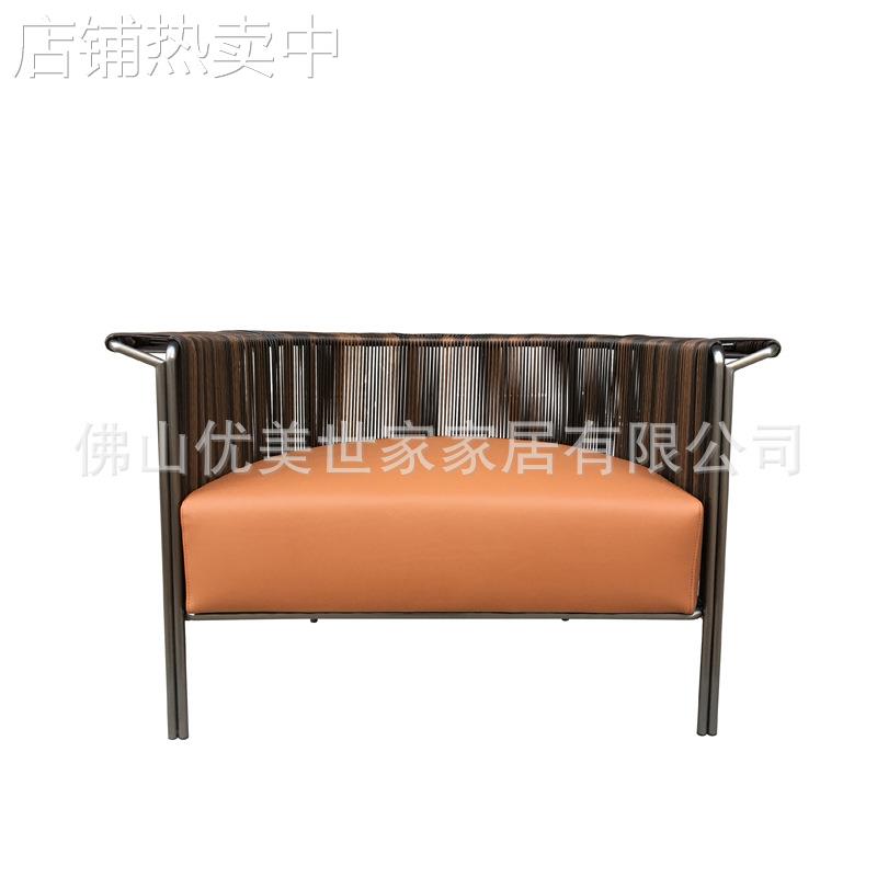 户外家具不锈钢架编PE圆藤防水面料休闲椅花园椅ALTON