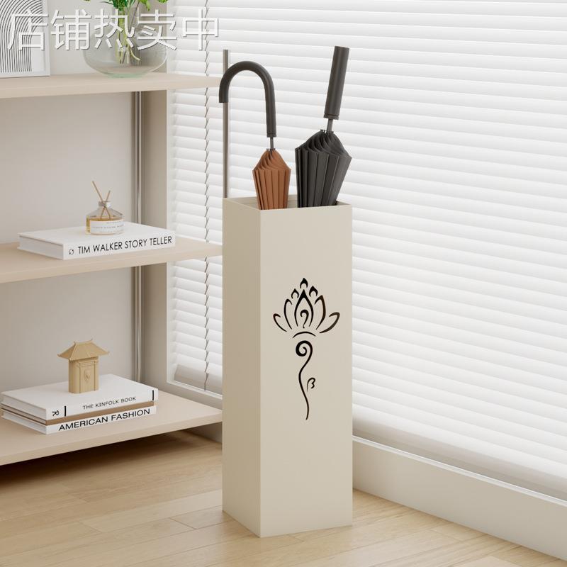 家用铁艺雨伞收纳架时尚创意镂空入户放伞桶店门口雨伞收纳桶可定