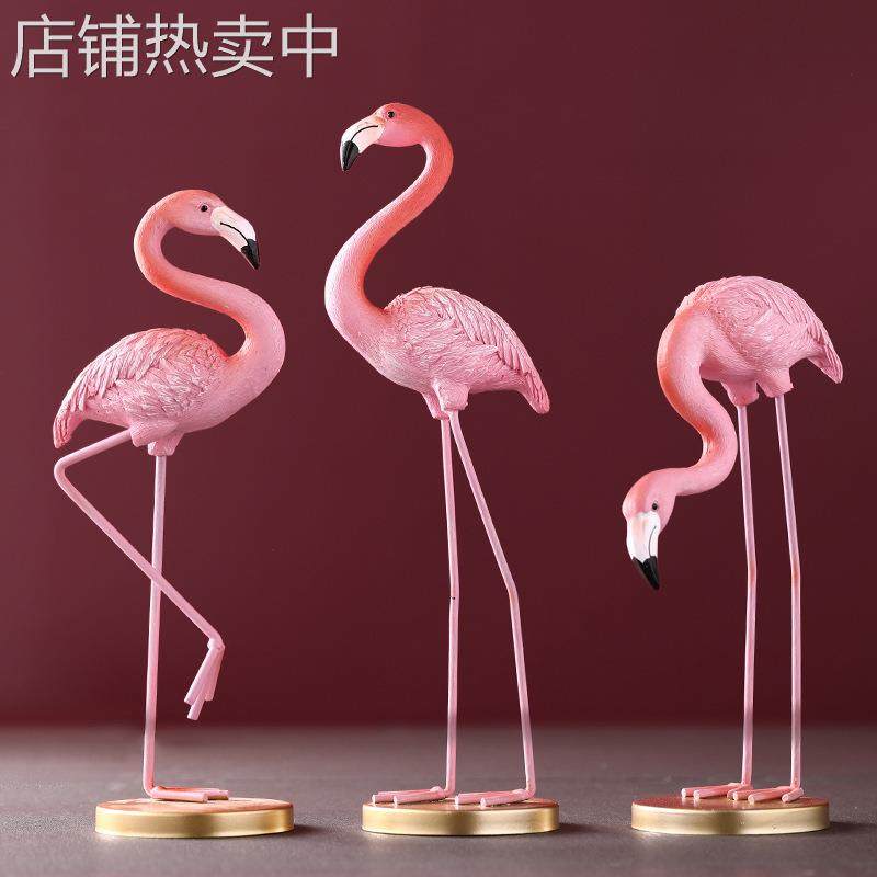 北欧简约轻奢粉色火烈鸟摆件ins风新婚结婚礼物送新人装饰品婚庆,家居饰品,装饰摆件,淘宝优惠券,粉丝福利购,淘宝优惠卷