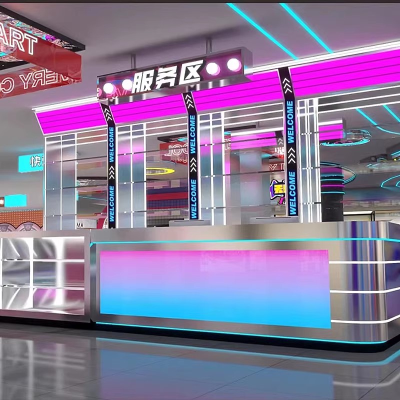 题2商场潮玩展示柜游戏厅玩具店积分礼品娃娃机多经点烤漆柜
