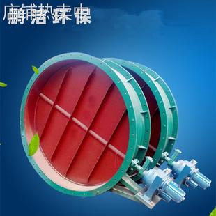 通风蝶阀手动涡轮不锈钢耐高温气动百叶冷风法兰除尘管道电动风阀