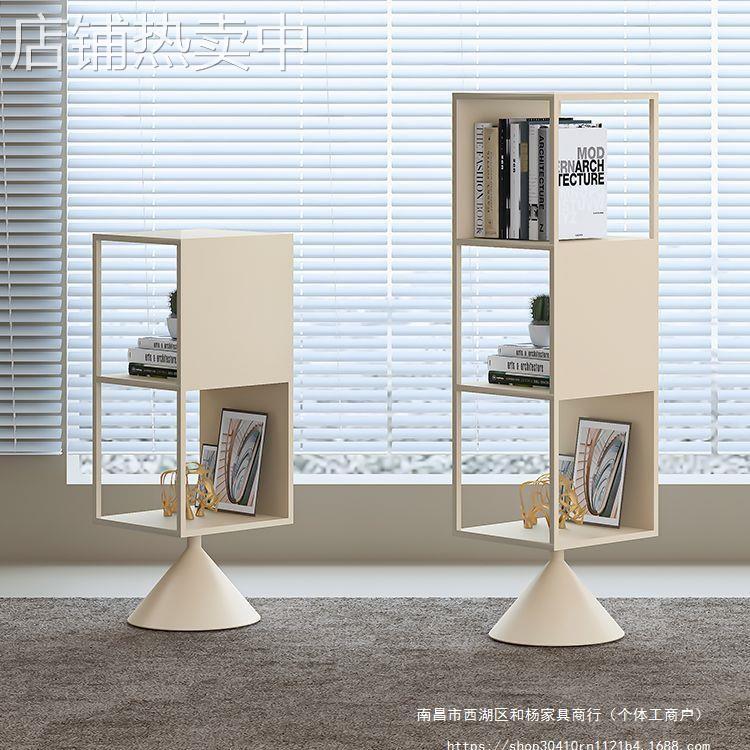 网红ins置物架落地床头多层书柜家用收纳沙发组合客厅旋转书架