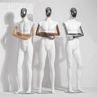 活动手金银头模特道具全身展示架男装服装店橱窗假人模拍照模特架