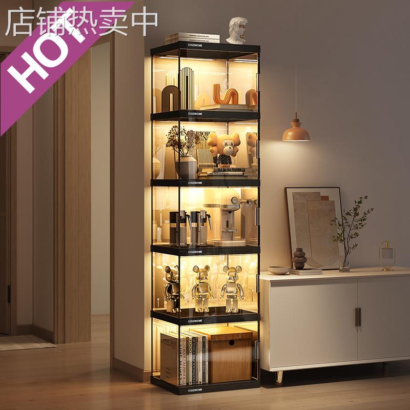 zsr【30天热销554件】书柜展示柜带门防尘书架储物格子柜透明手办