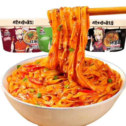 顾大嫂拌面条葱油拌面泡面方便面整箱早餐速食食品即食盒装干拌面 - 封面