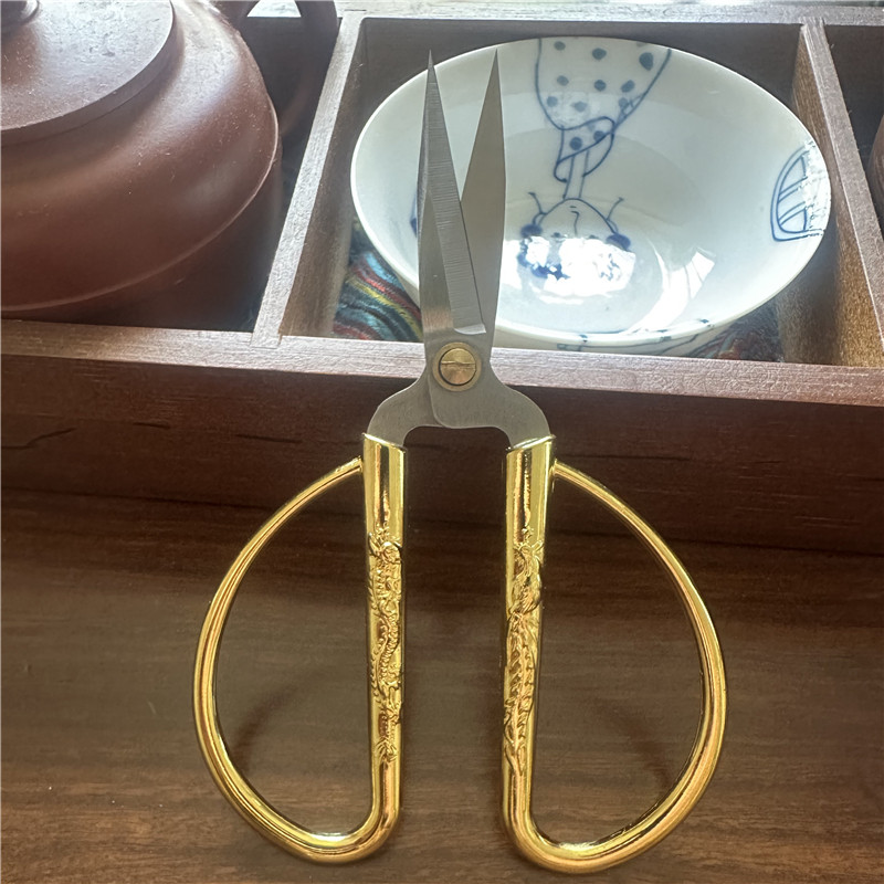 张小泉龙凤剪纸剪刀初学者尖头图片