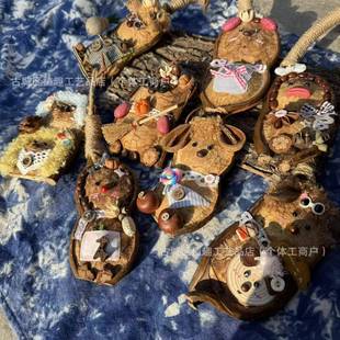 云南榼藤豆荚挂件吊坠标本摆件玩偶过江龙现货成品手工木制家居