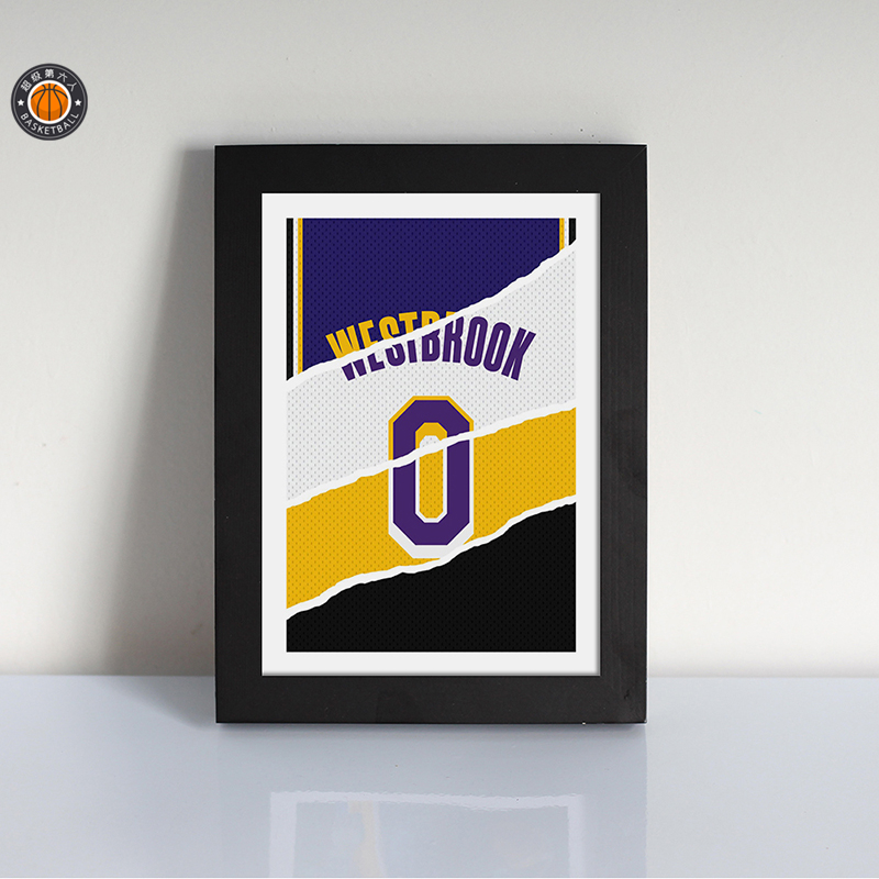 威少拼接海报实木球迷周边