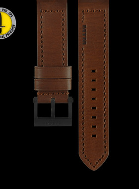 MTM Leather Straps皮革表带黑色蜂蜜色手表带男真皮手表配件