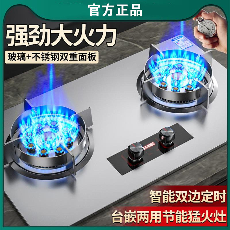 新飞大火力猛火燃气灶双灶家