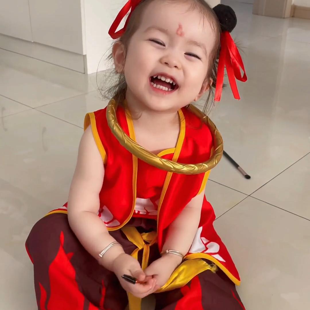 哪咤魔童cosplay哪吒服装衣服降世魔童万圣节同款cos动漫女童表演