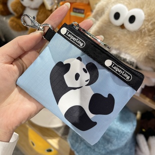 熊猫多功能硬币钥匙零钱包女孩迷你小方包女小巧便携口红包会员卡
