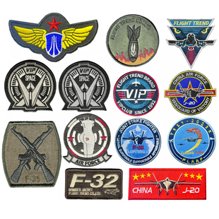 壮志凌云B2刺绣魔术贴航空F35布贴VIP臂章战术士气徽章补丁 新款
