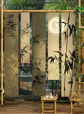 挂布竹竿竹子架子婚礼迎宾纱幔竹架美陈户外造景搭建黄色竹筒架