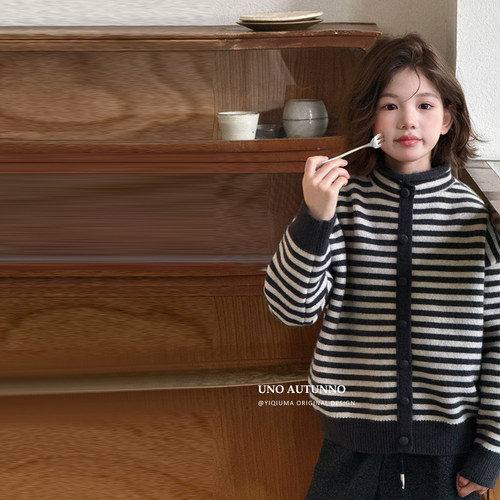 女童2025冬季新款加绒毛衣