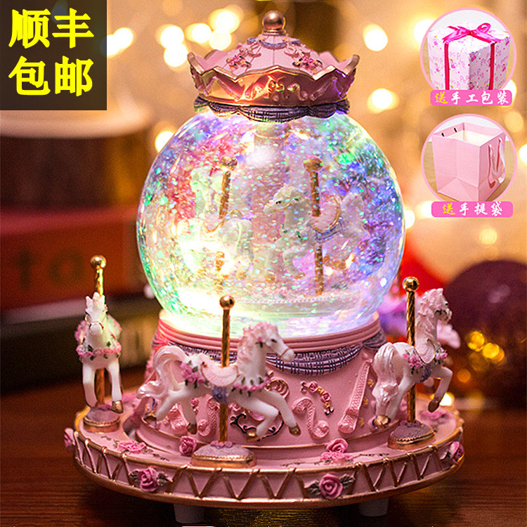女童61儿童节礼品飘雪旋转音乐盒八音盒生日礼物小女孩子六一玩具在类目 玩具/童车/益智/积木/模型, 音乐玩具/儿童乐器, 八音盒/音乐盒中 - 来自Buy2taobao.com提供专业的淘宝代购服务