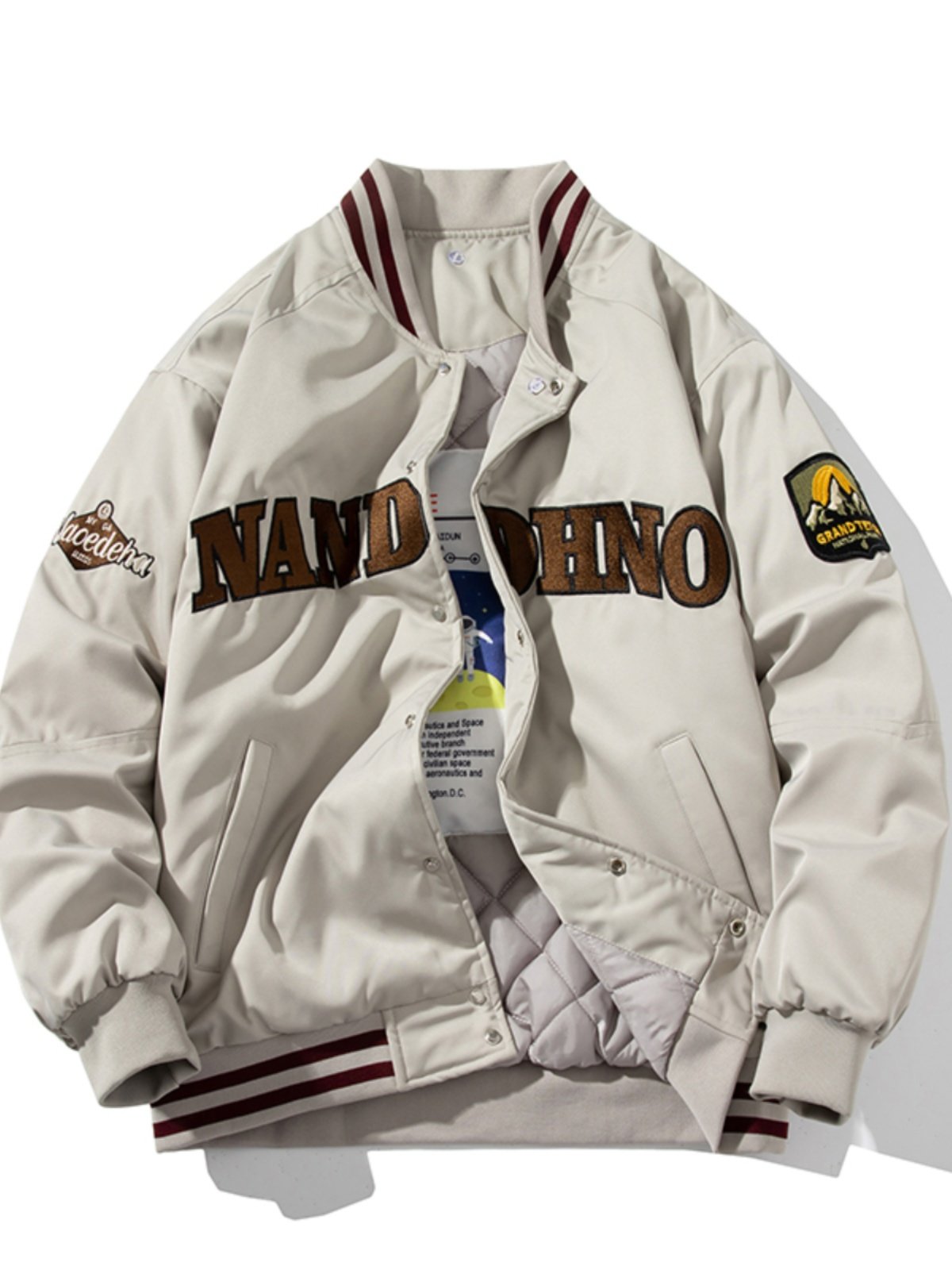 秋冬季飞行员夹克外套男女加厚保暖覆古休闲宽松帅气棒球棉服上衣