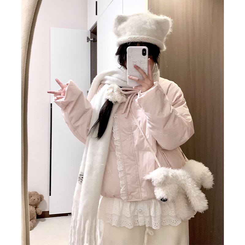 韩版甜美高级感保暖羽绒棉服女冬