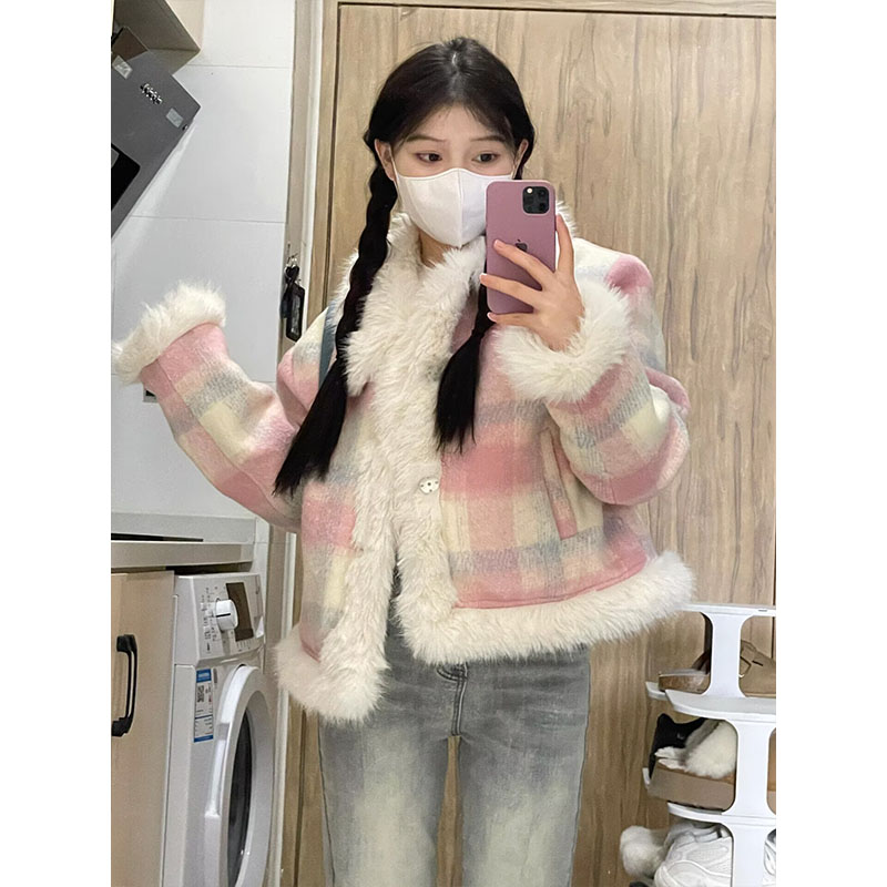 秋冬气质高级感小香风棉服外套女