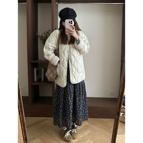 超好看小个子韩版宽松羽绒棉服女