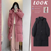 韩版 今年流行中长款 羽绒棉服女冬季 bf宽松加厚面包服洋气棉袄外套