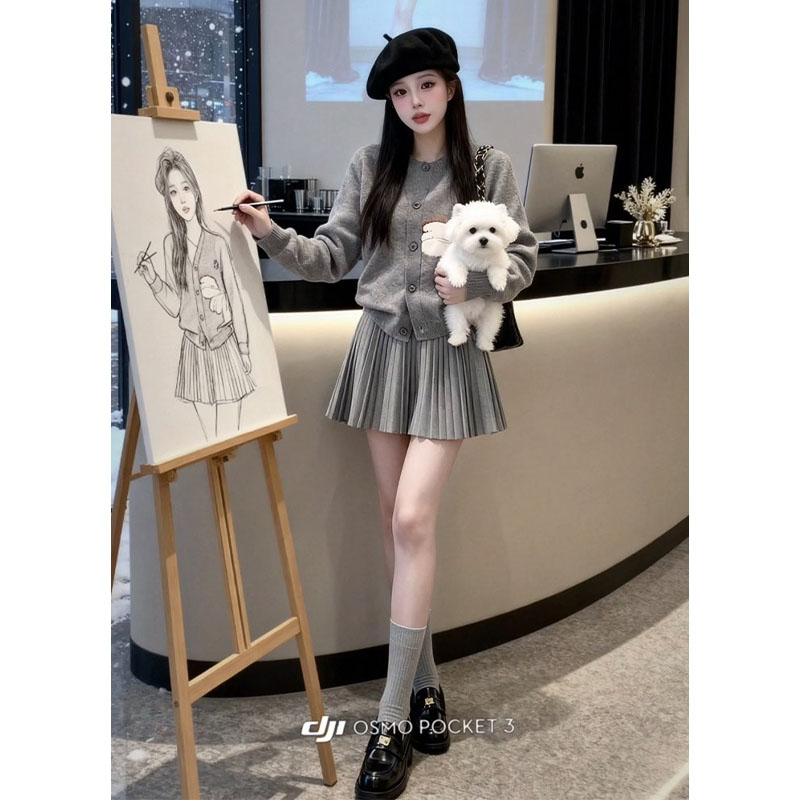 秋冬2025新款气质女神范套装裙女